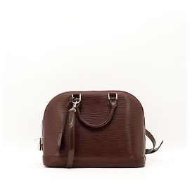 Louis Vuitton Alma BB Bolsa de mão em couro Epi Marrom