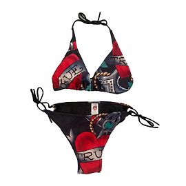 Autre Marque Ed Hardy True Love Tattoo Bikini Set Black Red Multiple colors
