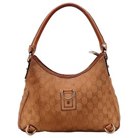 Gucci Sac Hobo en toile monogramme GG Marron
