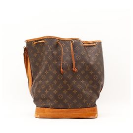 Louis Vuitton Monogram Noé Bolso Bucket Castaño Monograma