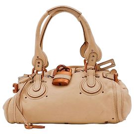 Bolso Satchel Chloé Paddington de cuero beige Beige