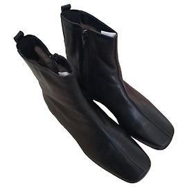 Autre Marque Brunate Bottines en cuir noir Noir