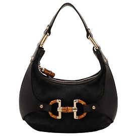Gucci Bamboo Hobo-Tasche Schwarz
