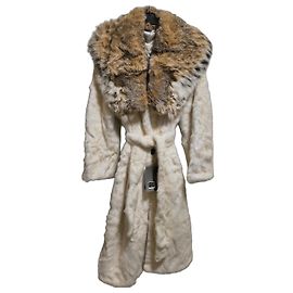 Autre Marque Cappotto Gelotti Visone Bianco e Lince Bianco Altro