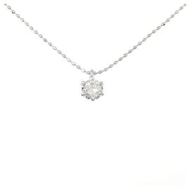 Autre Marque Platinum Diamond Necklace Silvery