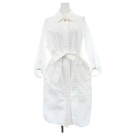 Hermès Vestido de lana con botones Hermes Cricketis 36 Blanco