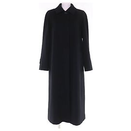 Burberry London Angora-Wollmantel Schwarz