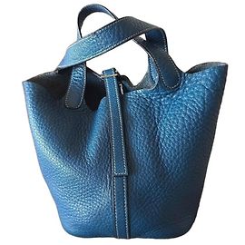 Hermès Picotin Lock Handtasche Blue Jean Blau