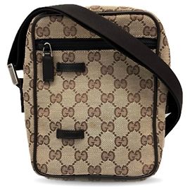 Mini bolso de hombro Gucci GG Canvas Beige Beige
