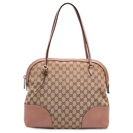 Bolso Tote Gucci Bree Dome Medium de lona GG beige Beige