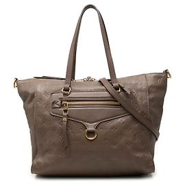 Louis Vuitton Brown Monogram Empreinte Lumineuse PM Castaño Gris pardo
