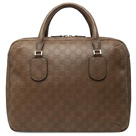 Gucci Brown Guccissima Business Bag Brown