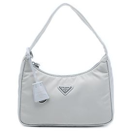 Bolsa de Ombro Prada Blue Mini Tessuto Re Edition 2000 Azul Azul claro