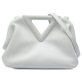 Bottega Veneta Sac à main The Point Triangle Small en cuir blanc Blanc