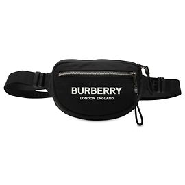 Burberry Black Nylon Logo Cannon Belt Bag Black