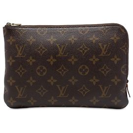 Louis Vuitton Brown Monogram Etui Voyageur PM Marron