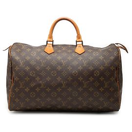 Louis Vuitton Brown Monogram Speedy 40 Marrone