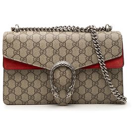 Gucci Beige Medium GG Supreme Dionysus Shoulder Bag Beige