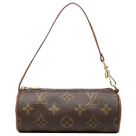 Louis Vuitton Brown Monogram Papillon Pochette Marrone