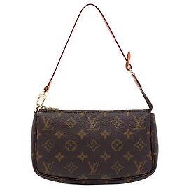 Louis Vuitton Brown Monogram Pochette Accessoires Braun