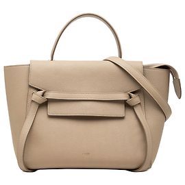 Céline Bolso cinturón Celine de piel de becerro Micro Grained Beige Beige