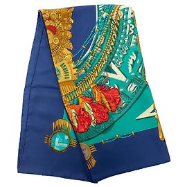 Carré en soie Hermès Blue Mexique Bleu