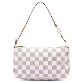 Louis Vuitton White Damier Azur Pochette Accessoires Blanco