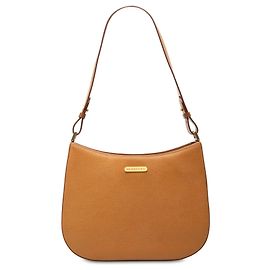 Bolsa de ombro Burberry em couro marrom Marrom Caramelo