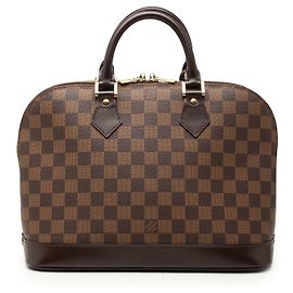 Louis Vuitton Brown Damier Ebene Alma PM Marrom
