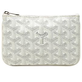 Goyard White Goyardine Senat PM Bianco
