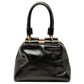 Autre Marque Saint Laurent Black Small Patent Majorelle Handbag Black