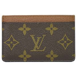 Louis Vuitton Card Holder Reverse Monogram Canvas Brown