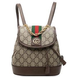 Gucci Ophidia GG Supreme Mini-Rucksack Braun Beige