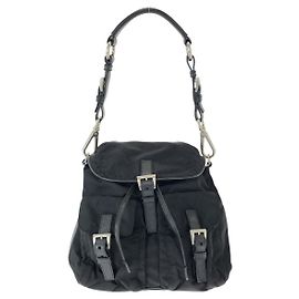 Bolsa de Ombro Prada Tessuto Preto