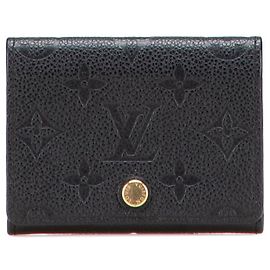 Cartera bi-fold Louis Vuitton Envelope Carte De Visite M58456 Negro