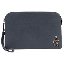 Pochette Prada Saffiano Bleu