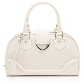 Bolsa Bowling Montaigne GM em couro Epi Louis Vuitton Branco