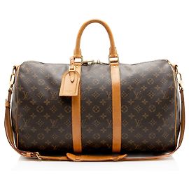 Louis Vuitton Monogram Canvas Keepall Bandouliere 45 Duffle Braun