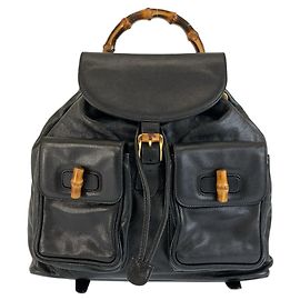 Gucci Bamboo Rucksack Schwarz