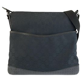 Gucci GG Canvas Shoulder Bag Black