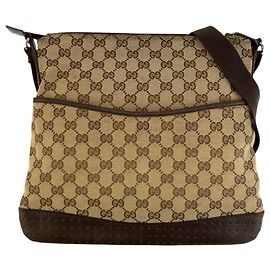 Borsa a tracolla Gucci GG Canvas Marrone Beige