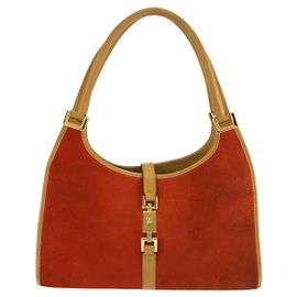 Bolsa Gucci Jackie Laranja de Camurça Laranja