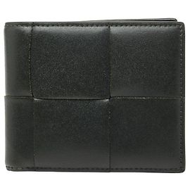 Bottega Veneta Cassette Maxi Intrecciato Bi-fold Geldbörse Grün