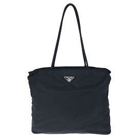 Prada Tessuto Shoulder Tote Bag Black