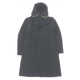 Autre Marque MIHARA YASUHIRO Woll-Nylon-Mantel Braun Anthrazitgrau