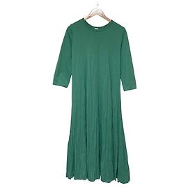 Autre Marque Robe à manches longues plissée Ron Herman Vert