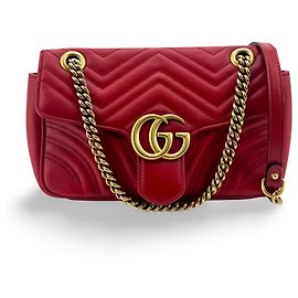 Gucci GG Marmont Flap Matelasse Leather Mini Doré