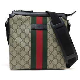 Bolsa de Ombro Gucci GG Supreme Sherry Line Bege