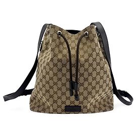 Gucci Drawstring GG Canvas Large Schwarz