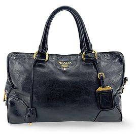 Prada Convertible Boston Vitello Shine Medium Noir
